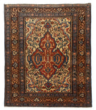 27060- Isfahan Persian Hand-Knotted Authentic/Traditional Carpet/Rug/ Size: 4'7" x 3'6"