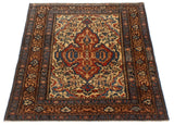 27060- Isfahan Persian Hand-Knotted Authentic/Traditional Carpet/Rug/ Size: 4'7" x 3'6"