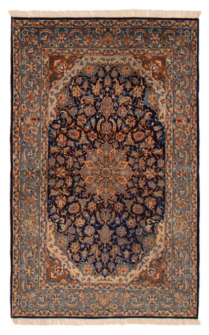 27043- Isfahan Persian Hand-Knotted Authentic/Traditional Carpet/Rug/Silk base/ Size: 5'7'' x 3'6''