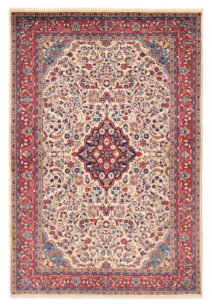 27082-Sarough Hand-Knotted/Handmade Persian Rug/Carpet Traditional Authentic/ Size: 4'11"x 3'5"