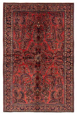 27037-Sarough Hand-Knotted/Handmade Persian Rug/Carpet Traditional Authentic/ Size: 6'7"x 4'3"