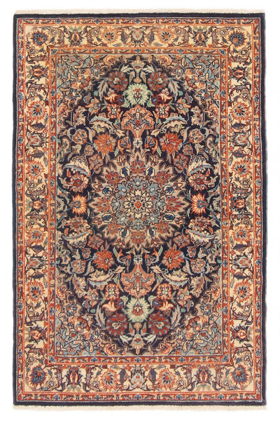 27049- Isfahan Persian Hand-Knotted Authentic/Traditional Carpet/Rug/cotton base/ Size: 3'0'' x 2'0''