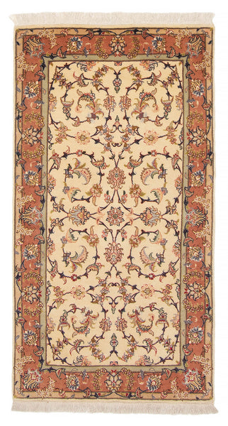 27078- Tabriz Persian Hand-knotted Carpet Authentic/Traditional Carpet/Rug/Size: 4'2" x 2'3"