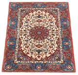 27045- Isfahan Persian Hand-Knotted Authentic/Traditional Carpet/Rug/Silk base/ Size: 3'0'' x 2'0''