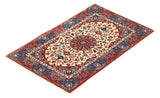 27045- Isfahan Persian Hand-Knotted Authentic/Traditional Carpet/Rug/Silk base/ Size: 3'0'' x 2'0''