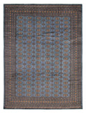 27088-Bokhara Hand-Knotted/Handmade Pakistani Rug/Carpet Tribal/Nomadic Authentic/ Size: 12'1" x 9'2"