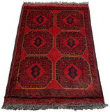 26448 - Khal Mohammad Afghan Hand-Knotted Authentic/Traditional/Rug/Size: 2'0" x 1'4"