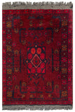 26370- Khal Mohammad Afghan Hand-Knotted Authentic/Traditional/Rug/Size: 2'0" x 1'3"