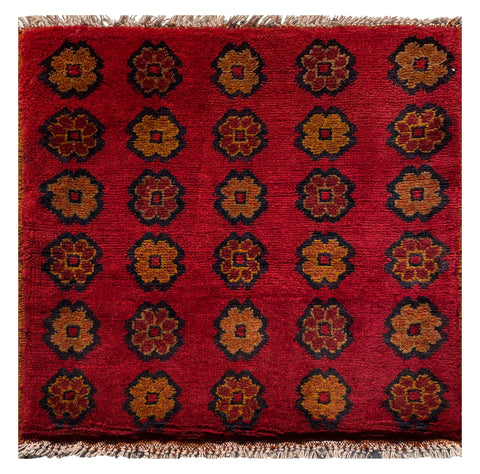 26468 - Khal Mohammad Afghan Hand-Knotted Authentic/Traditional/Rug/Size: 1'7" x 3'8"