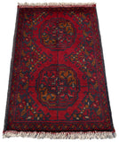 26234 - Khal Mohammad Afghan Hand-Knotted Authentic/Traditional/Rug/Size: 2'1" x 1'4"