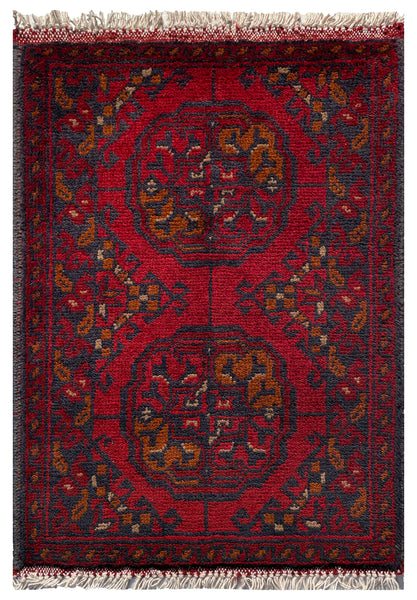 26234 - Khal Mohammad Afghan Hand-Knotted Authentic/Traditional/Rug/Size: 2'1" x 1'4"