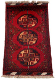 26431 - Khal Mohammad Afghan Hand-Knotted Authentic/Traditional/Rug/Size: 2'0" x 1'3"