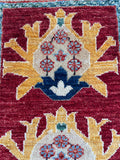 26692 -  Hand-knotted Contemporary Chobi Ziegler /Modern Carpet/Rug / Size: 2'0" x1'3"