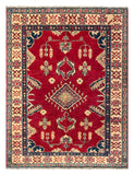 27004-Kazak Hand-Knotted/Handmade Afghan Rug/Carpet Tribal/Nomadic Authentic/ Size: 4'5" x 3'4"