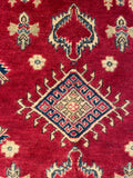 27004-Kazak Hand-Knotted/Handmade Afghan Rug/Carpet Tribal/Nomadic Authentic/ Size: 4'5" x 3'4"