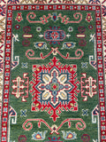 26997-Kazak Hand-Knotted/Handmade Afghan Rug/Carpet Tribal/Nomadic Authentic/ Size: 5'0" x 3'3"