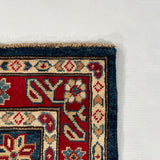 26996-Kazak Hand-Knotted/Handmade Afghan Rug/Carpet Tribal/Nomadic Authentic/ Size: 4'8" x 3'0"