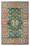 27003-Kazak Hand-Knotted/Handmade Afghan Rug/Carpet Tribal/Nomadic Authentic/ Size: 4'8" x 3'0"