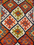 26950- Kelim Hand-Woven/Flat Weaved/Handmade Afghan /Carpet Tribal/Nomadic Authentic/Size: 6'6" x 2'6"