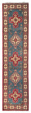 26983-Kazak Hand-Knotted/Handmade Afghan Rug/Carpet Tribal/Nomadic Authentic/ Size: 9'10" x 2'6"