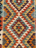 26952- Kelim Hand-Woven/Flat Weaved/Handmade Afghan /Carpet Tribal/Nomadic Authentic/Size: 6'1" x 2'4"