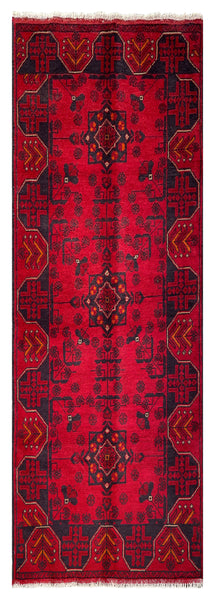 26918- Khal Mohammad Hand-Knotted/Handmade Afghan Rug/Carpet/Traditional/Authentic/Size: 6'2" x 2'7"