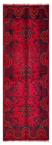 26918- Khal Mohammad Hand-Knotted/Handmade Afghan Rug/Carpet/Traditional/Authentic/Size: 6'2" x 2'7"