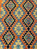 26935- Kelim Hand-Woven/Flat Weaved/Handmade Afghan /Carpet Tribal/Nomadic Authentic/Size: 6'4" x 2'7"