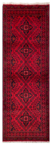 26925 - Khal Mohammad Hand-Knotted/Handmade Afghan Rug/Carpet/Traditional/Authentic/Size: 6'3" x 2'6"