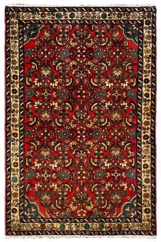 26891-Hamadan Hand-Knotted/Handmade Persian Rug/Carpet Tribal/Nomadic Authentic/ Size: 3'9" x 2'6"