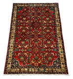 26891-Hamadan Hand-Knotted/Handmade Persian Rug/Carpet Tribal/Nomadic Authentic/ Size: 3'9" x 2'6"