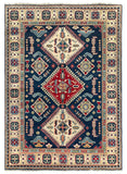 26908-Kazak Hand-Knotted/Handmade Afghan Rug/Carpet Tribal/Nomadic Authentic/ Size: 8'3" x 5'10"