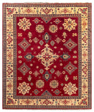 26927-Kazak Hand-Knotted/Handmade Afghan Rug/Carpet Tribal/Nomadic Authentic/ Size: 9'5" x 7'9"