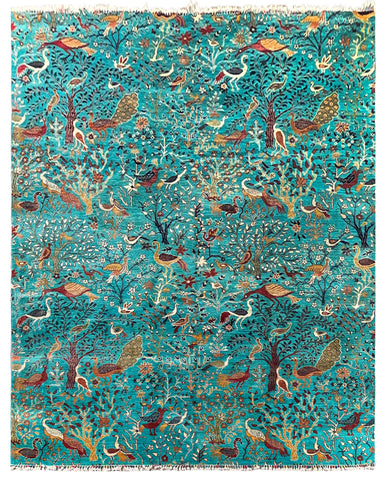 26904- Royal Chobi Ziegler Afghan Hand-Knotted Contemporary/Traditional/Size: 11'7" x 9'1"