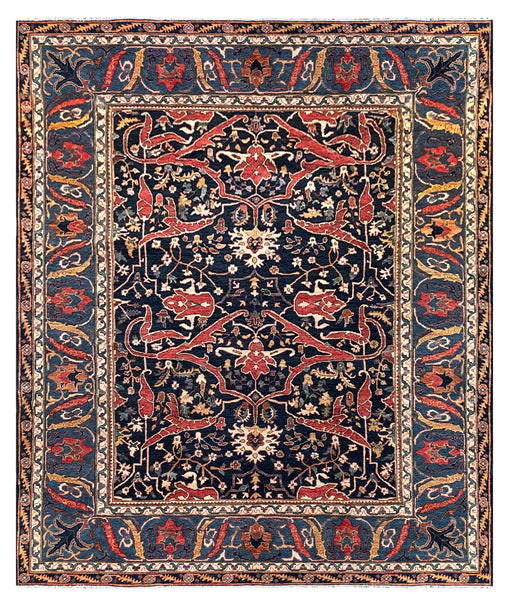 26906- Royal Chobi Ziegler Afghan Hand-Knotted Contemporary/Traditional/Size: 9'9" x 8'2"