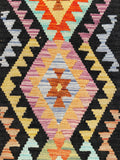 26940- Kelim Hand-Woven/Flat Weaved/Handmade Afghan /Carpet Tribal/Nomadic Authentic/Size: 6'2" x 2'5"