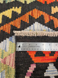 26940- Kelim Hand-Woven/Flat Weaved/Handmade Afghan /Carpet Tribal/Nomadic Authentic/Size: 6'2" x 2'5"