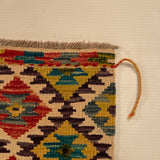 26947- Kelim Hand-Woven/Flat Weaved/Handmade Afghan /Carpet Tribal/Nomadic Authentic/Size: 6'5" x 2'6"