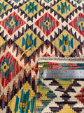 26947- Kelim Hand-Woven/Flat Weaved/Handmade Afghan /Carpet Tribal/Nomadic Authentic/Size: 6'5" x 2'6"