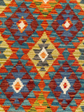 26951- Kelim Hand-Woven/Flat Weaved/Handmade Afghan /Carpet Tribal/Nomadic Authentic/Size: 6'5" x 2'6"