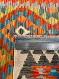 26951- Kelim Hand-Woven/Flat Weaved/Handmade Afghan /Carpet Tribal/Nomadic Authentic/Size: 6'5" x 2'6"