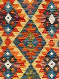 26945- Kelim Hand-Woven/Flat Weaved/Handmade Afghan /Carpet Tribal/Nomadic Authentic/Size: 6'1" x 2'7"