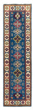 26980-Kazak Hand-Knotted/Handmade Afghan Rug/Carpet Tribal/Nomadic Authentic/ Size: 9'7" x 2'7"