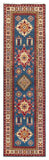 26981-Kazak Hand-Knotted/Handmade Afghan Rug/Carpet Tribal/Nomadic Authentic/ Size: 10'1" x 2'6"