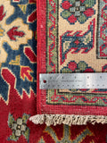 26986-Kazak Hand-Knotted/Handmade Afghan Rug/Carpet Tribal/Nomadic Authentic/ Size: 9'3" x 2'6"