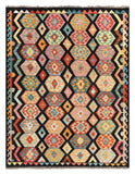 26936- Kelim Hand-Woven/Flat Weaved/Handmade Afghan /Carpet Tribal/Nomadic Authentic/Size: 7'9" x 6'0"