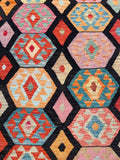 26936- Kelim Hand-Woven/Flat Weaved/Handmade Afghan /Carpet Tribal/Nomadic Authentic/Size: 7'9" x 6'0"