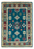 27015-Kazak Hand-Knotted/Handmade Afghan Rug/Carpet Tribal/Nomadic Authentic/ Size: 2'9" x 2'0"