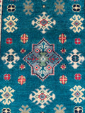 27015-Kazak Hand-Knotted/Handmade Afghan Rug/Carpet Tribal/Nomadic Authentic/ Size: 2'9" x 2'0"