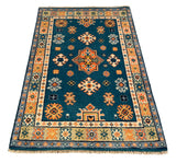 27013-Kazak Hand-Knotted/Handmade Afghan Rug/Carpet Tribal/Nomadic Authentic/ Size: 2'9" x 2'0"